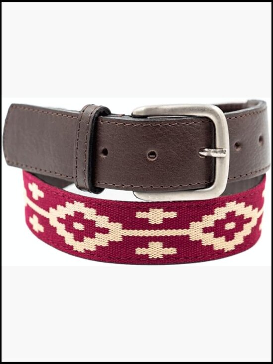 Cream & Tan Leather Golf Belt | Avalon Players Stretch Woven  Handmade Woven Leather Golf Belt for Men, Pearl Cotton Stitched